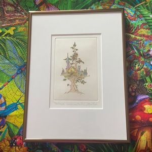 Framed hand painted print